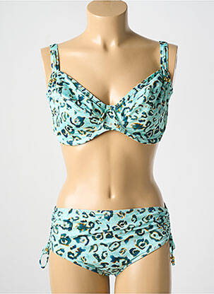 Maillot de bain 2 pièces stretch haut soutien-gorge emboitant bleu PRIMADONNA femme