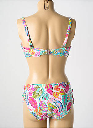 Maillot de bain 2 pièces stretch haut soutien-gorge emboitant rose ANTIGEL femme