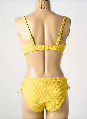 Maillot de bain 2 pièces stretch haut bandeau jaune SIMONE PERELE femme
