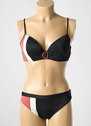 Maillot de bain 2 pièces stretch haut soutien-gorge moulé noir LISE CHARMEL femme