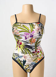 Maillot de bain 1 pièce bretelles élastiquées amovibles haut soutien-gorge moulé noir CHARMLINE femme
