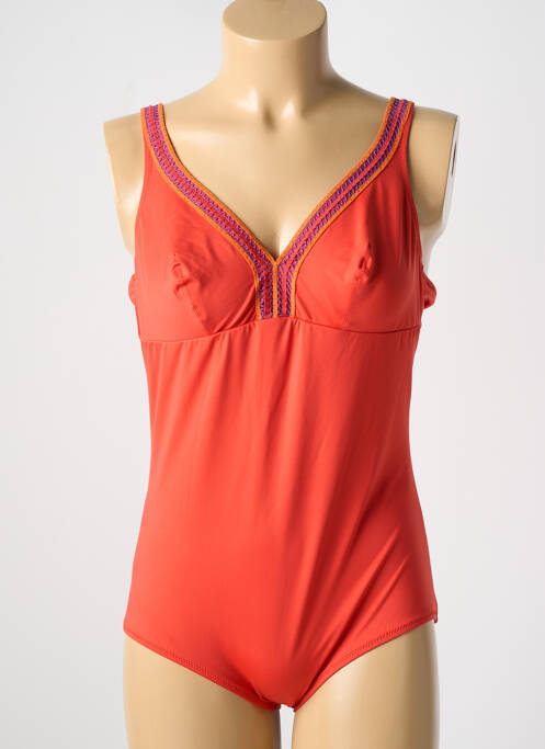 Maillot de bain 1 pièce orange ANTIGEL pour femme