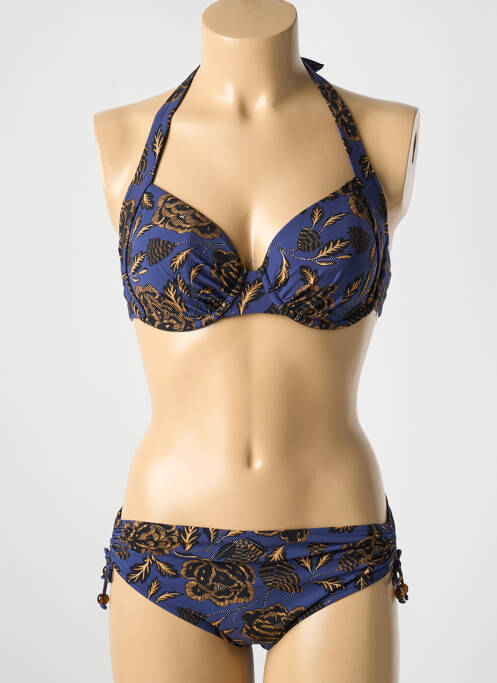 Maillot de bain 2 pièces bleu LIDEA pour femme