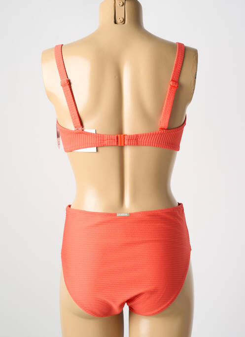 Maillot de bain 2 pièces orange LIDEA pour femme