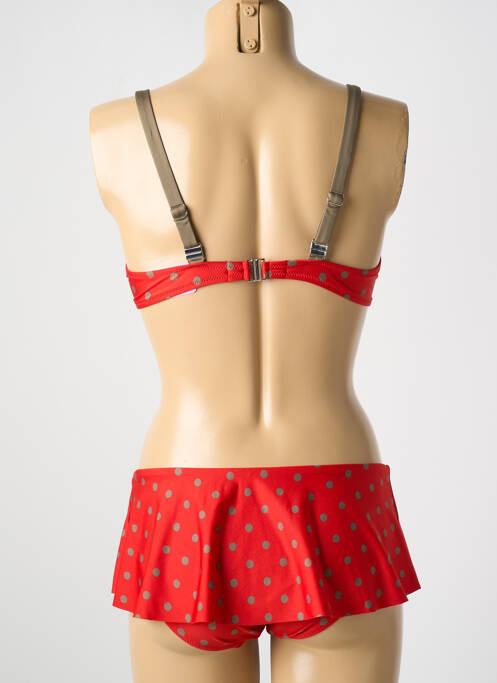 Maillot de bain 2 pièces rouge ANTIGEL pour femme