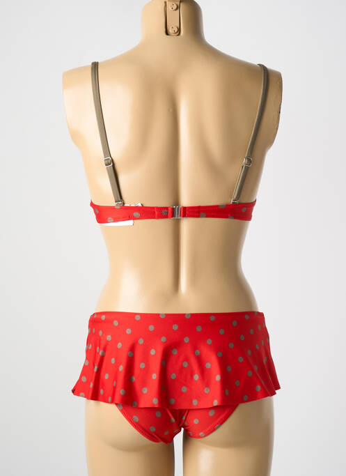 Maillot de bain 2 pièces rouge ANTIGEL pour femme