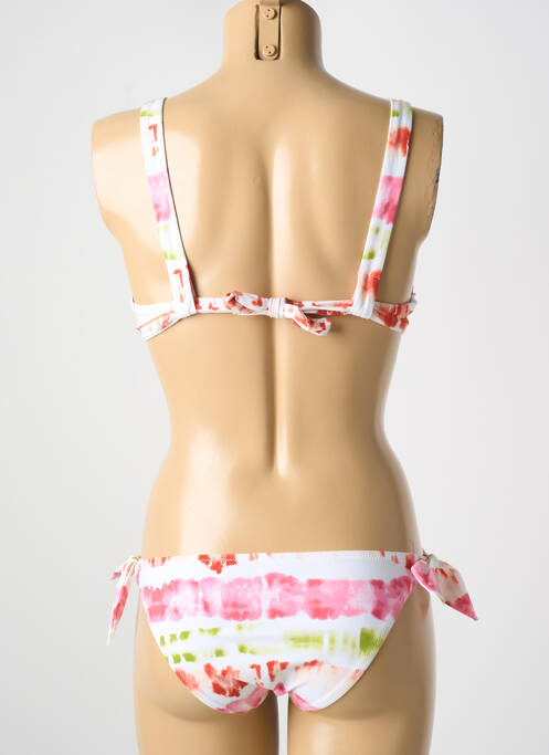 Maillot de bain 2 pièces stretch haut soutien-gorge balconnet blanc PASSIONATA femme