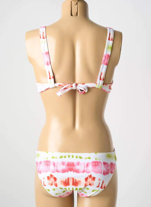 Maillot de bain 2 pièces stretch haut soutien-gorge balconnet blanc PASSIONATA femme