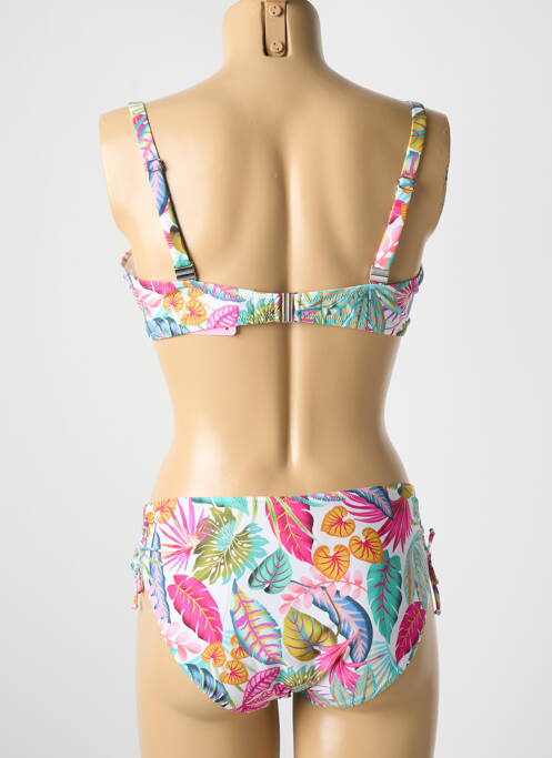 Maillot de bain 2 pièces stretch haut soutien-gorge emboitant rose ANTIGEL femme