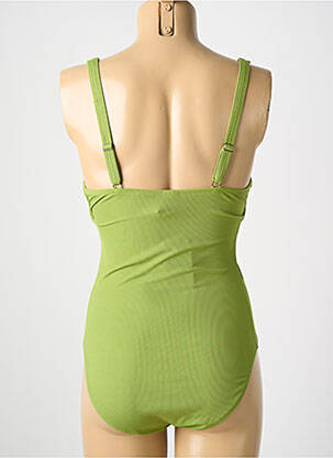 Maillot de bain 1 pièce stretch haut triangles vert CYELL femme