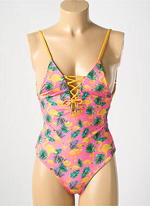 Maillot de bain 1 pièce haut triangles haut triangles rose PALMACEA femme
