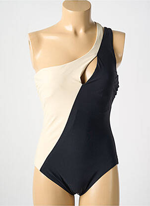 Maillot de bain 1 pièce stretch haut soutien-gorge moulé noir AMORESSA femme