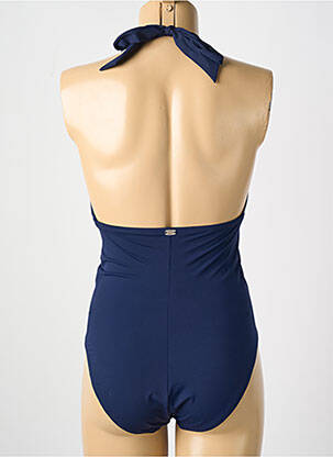 Maillot de bain 1 pièce stretch haut triangles bleu AMORESSA femme