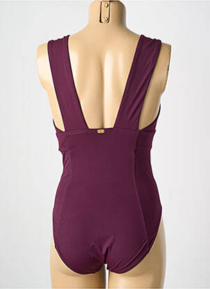 Maillot de bain 1 pièce stretch haut triangles violet AMORESSA femme