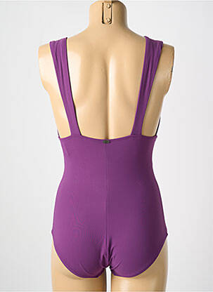 Maillot de bain 1 pièce stretch haut soutien-gorge moulé violet AMORESSA femme