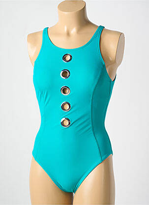 Maillot de bain 1 pièce stretch haut soutien-gorge moulé bleu clair AMORESSA femme