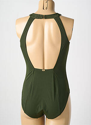 Maillot de bain 1 pièce stretch haut soutien-gorge moulé vert AMORESSA femme