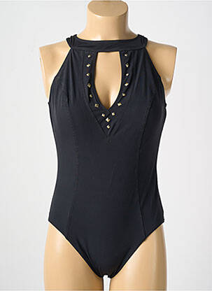 Maillot de bain 1 pièce stretch haut soutien-gorge moulé noir AMORESSA femme