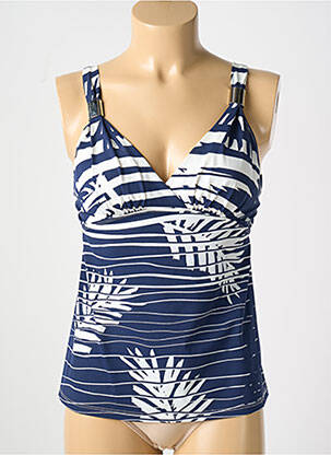 Top de bain imprimé tie and dye bleu AMORESSA femme