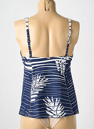 Top de bain imprimé tie and dye bleu AMORESSA femme