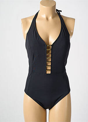 Maillot de bain 1 pièce stretch haut soutien-gorge moulé noir AMORESSA femme