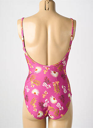 Maillot de bain 1 pièce stretch haut soutien-gorge moulé rose CYELL femme