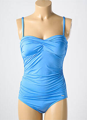 Maillot de bain 1 pièce stretch haut soutien-gorge moulé bleu CYELL femme