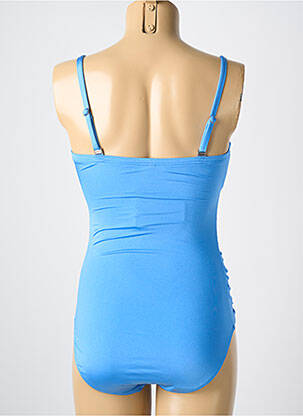 Maillot de bain 1 pièce stretch haut soutien-gorge moulé bleu CYELL femme