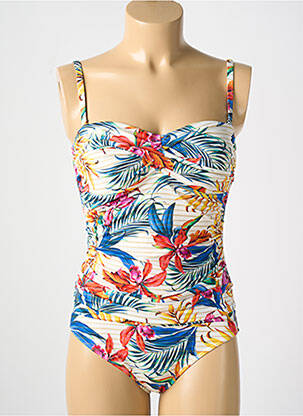 Maillot de bain 1 pièce haut bandeau haut bandeau blanc CYELL femme