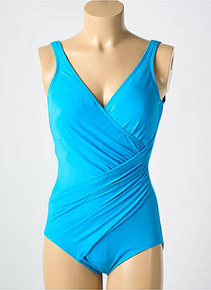 Maillot de bain 1 pièce stretch haut soutien-gorge moulé bleu MIRACLESUIT femme