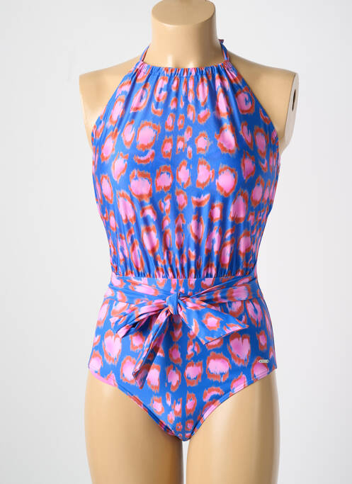 Maillot de bain 1 pièce bleu CYELL pour femme