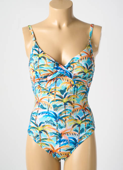 Maillot de bain 1 pièce bleu CYELL pour femme