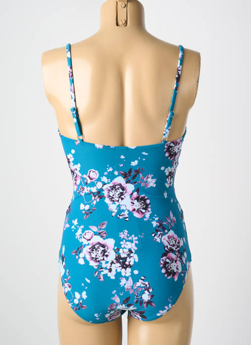 Maillot de bain 1 pièce bleu CYELL pour femme