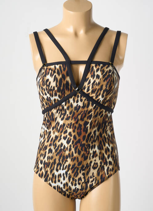 Maillot de bain 1 pièce marron AMORESSA pour femme