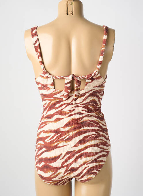 Maillot de bain 1 pièce marron CYELL pour femme