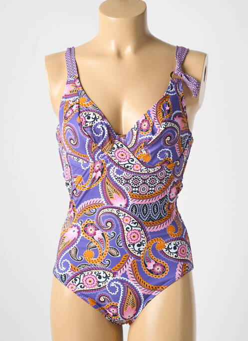 Maillot de bain 1 pièce violet CYELL pour femme
