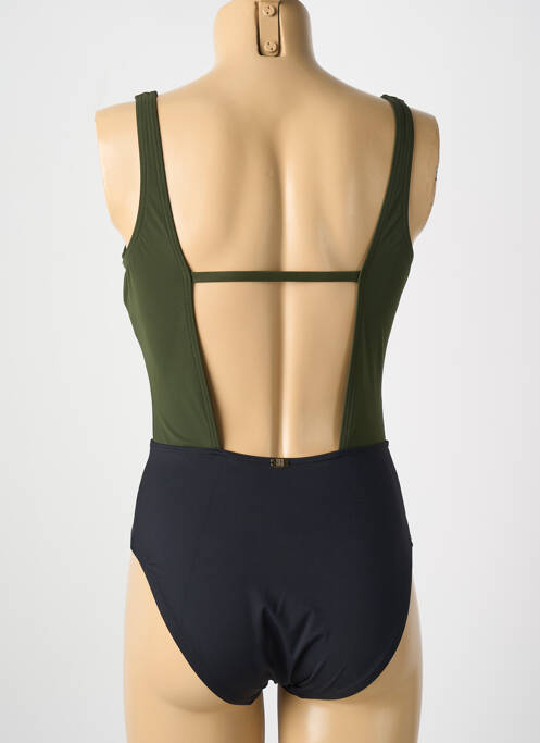 Maillot de bain 1 pièce stretch haut soutien-gorge moulé vert AMORESSA femme