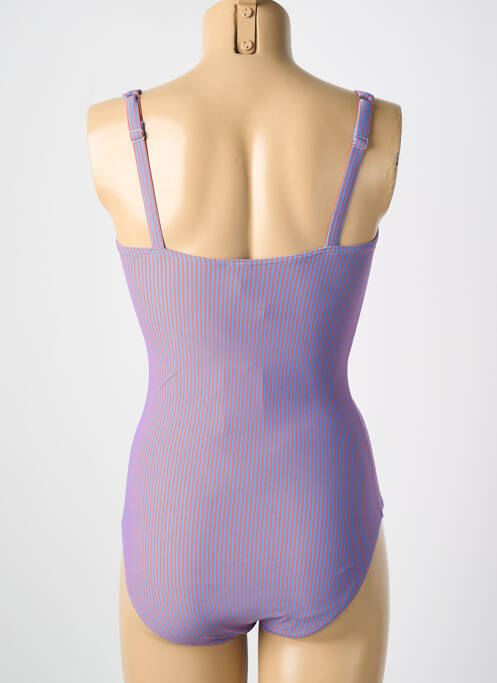 Maillot de bain 1 pièce stretch haut soutien-gorge moulé bleu CYELL femme