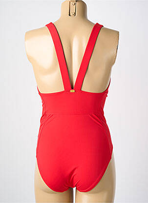 Maillot de bain 1 pièce stretch haut soutien-gorge moulé rouge AMORESSA femme