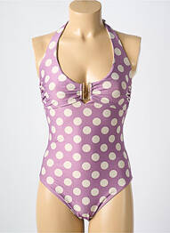 Maillot de bain 1 pièce haut triangles haut triangles violet CYELL femme