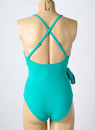 Maillot de bain 1 pièce stretch haut soutien-gorge moulé bleu CYELL femme