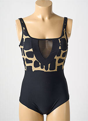 Maillot de bain 1 pièce stretch haut soutien-gorge moulé noir MIRADONNA femme
