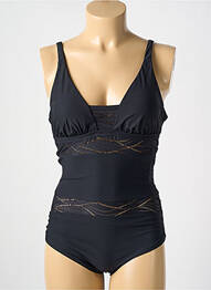 Maillot de bain 1 pièce stretch haut soutien-gorge moulé noir MIRADONNA femme