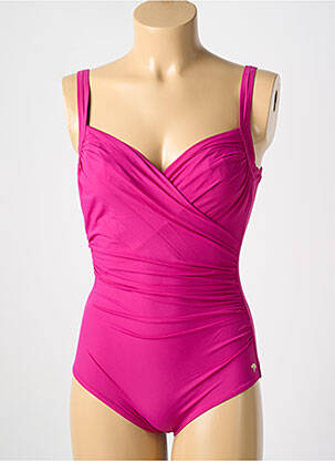 Maillot de bain 1 pièce stretch haut soutien-gorge balconnet rose MIRADONNA femme