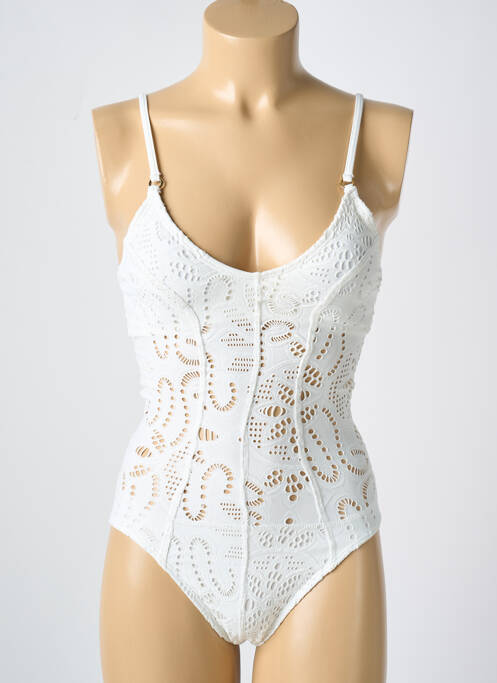 Maillot de bain 1 pièce blanc PILYQ pour femme