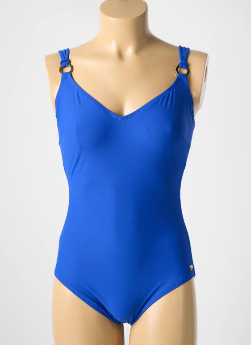 Maillot de bain 1 pièce bleu MIRADONNA pour femme