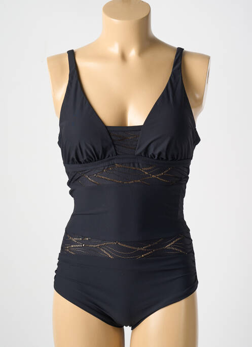 Maillot de bain 1 pièce stretch haut soutien-gorge moulé noir MIRADONNA femme