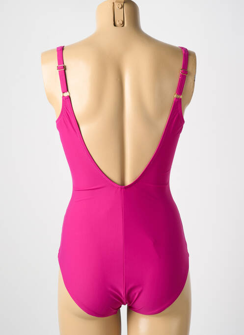 Maillot de bain 1 pièce stretch haut soutien-gorge balconnet rose MIRADONNA femme