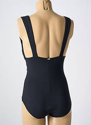 Maillot de bain 1 pièce effet matière satinée haut soutien-gorge avec mousse de rembourrage amovible noir AMORESSA femme