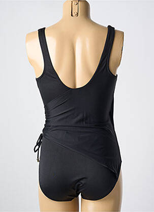Maillot de bain 1 pièce effet matière satinée haut triangles noir MIRACLESUIT femme